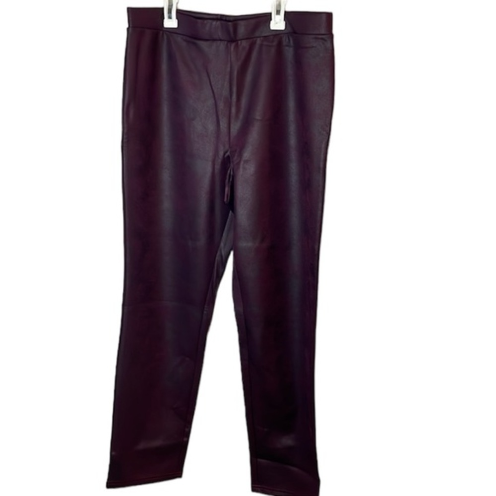 NEW Nina Leonard Straight Leg Purple Pants - Size 1X